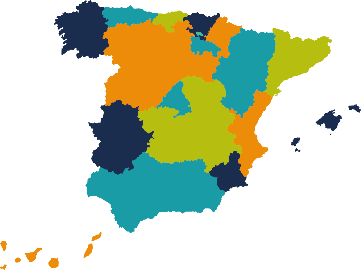 Mapa España miembros YBS